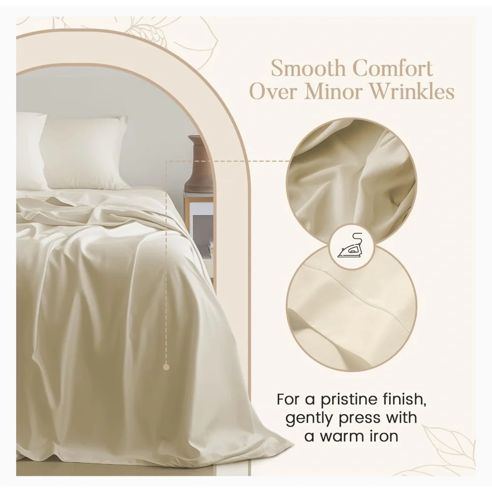 - CHATEAU HOME COLLECTION KING SIZE SHEET SET TAUPE COLOR 100% 4 PIECE SET…